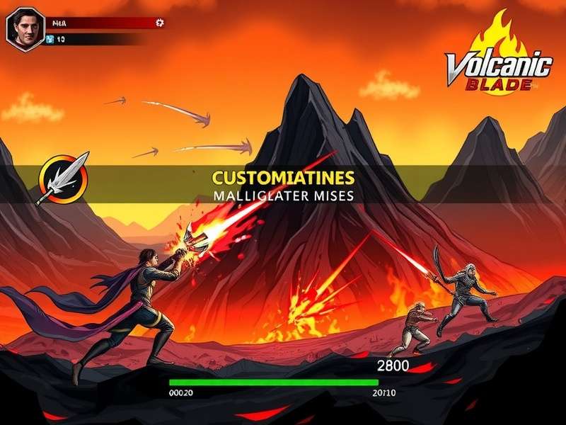 Volcanic Blade Skirmish multiplayer battle scene